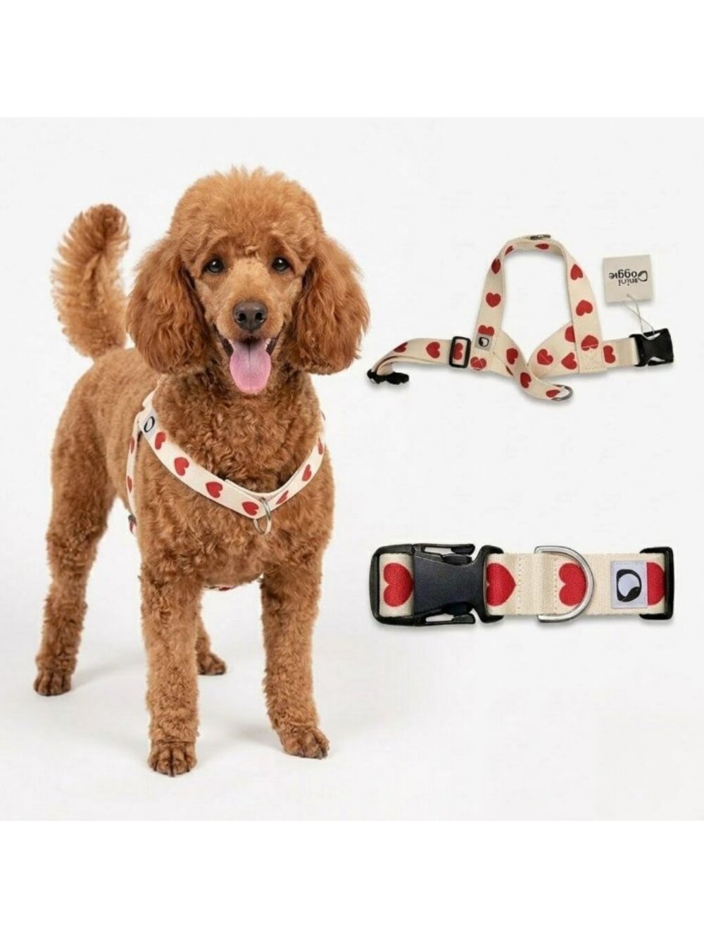 Soft No-Pull Small Dog Harness - Lightweight, Front & Back Clip, Ivory Color